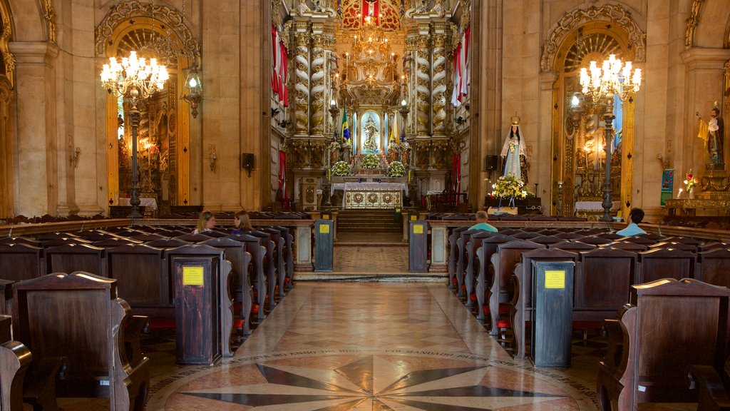 Nossa Senhora de Conceicao da Praia Church which includes a church or cathedral, interior views and religious aspects