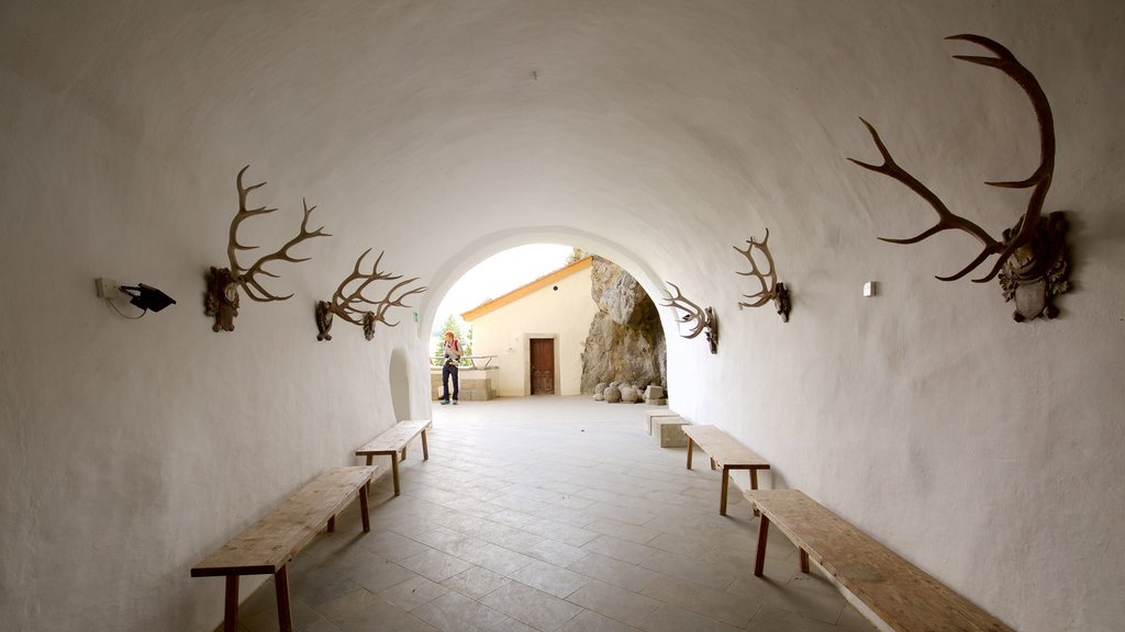 Predjama Castle which includes heritage elements, interior views and château or palace