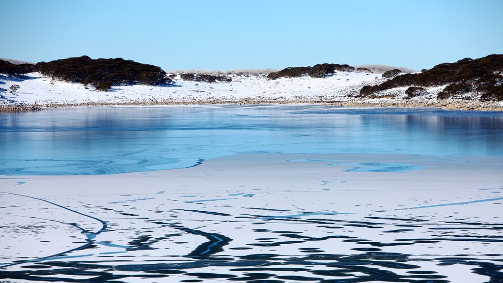 Falls Creek which includes snow and a river or creek