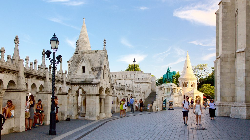 Fisherman\'s Bastion which includes château or palace and heritage architecture