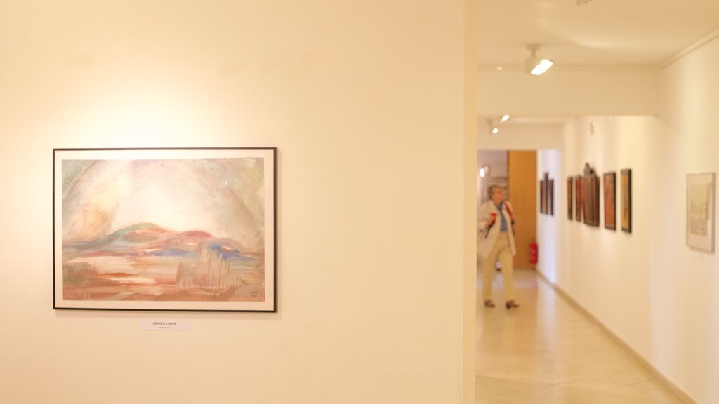 Abadía de Tihany ofreciendo arte, una iglesia o catedral y vistas interiores