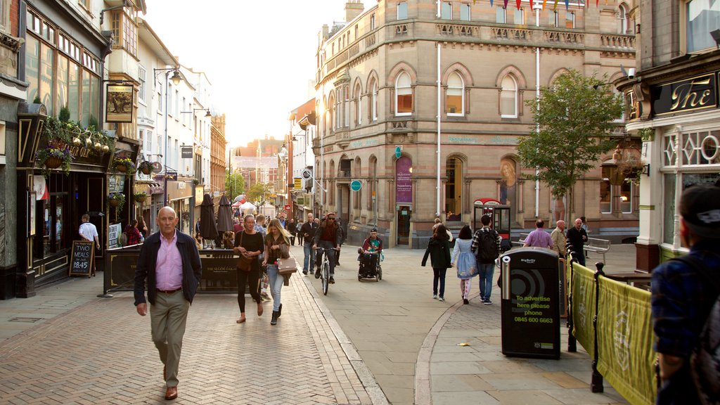 Lace Market mostrando uma cidade, cenas de rua e mercados