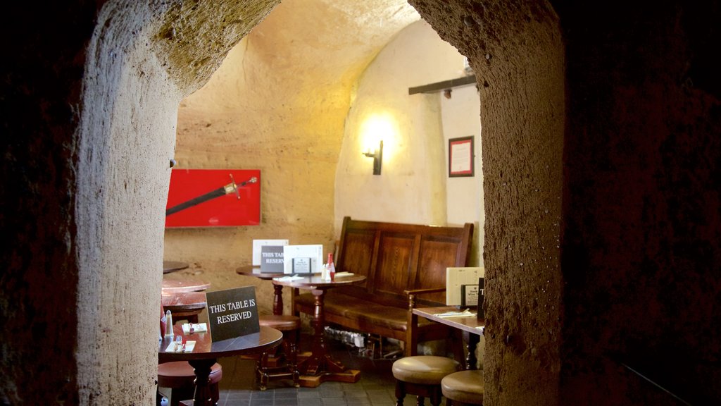 Ye Olde Trip to Jerusalem featuring interior views, heritage elements and a bar