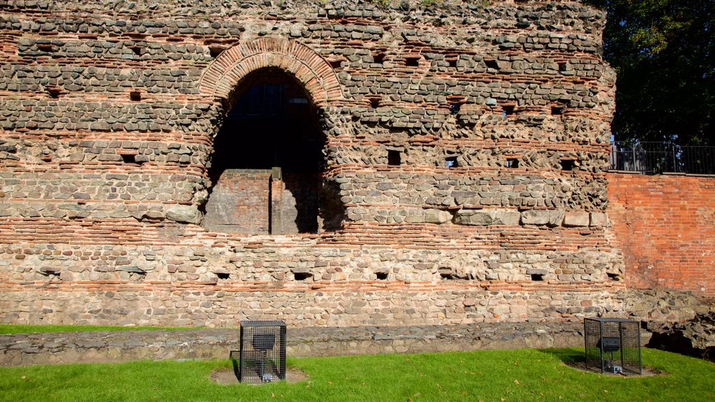 Jewry Wall showing heritage elements and a ruin