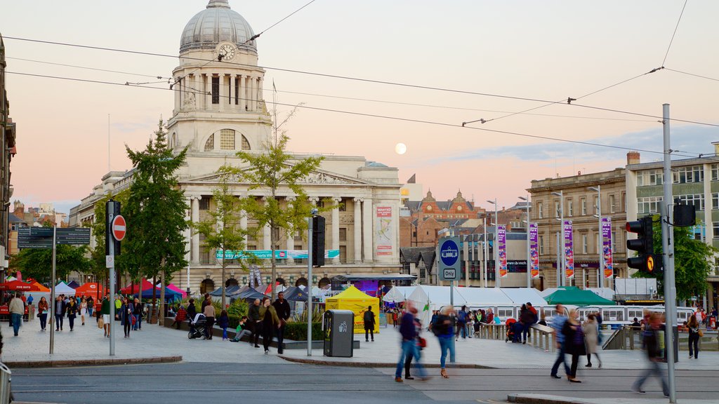 Old Market Square showing markets, a square or plaza and a city