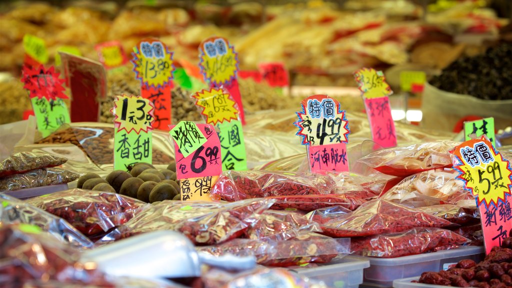 Chinatown que incluye compras, comida y mercados