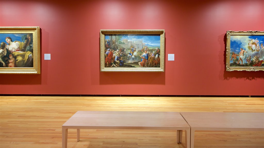 Vancouver Art Gallery showing interior views and art