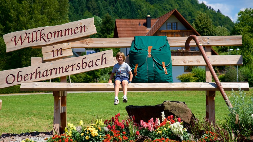 Black Forest which includes signage