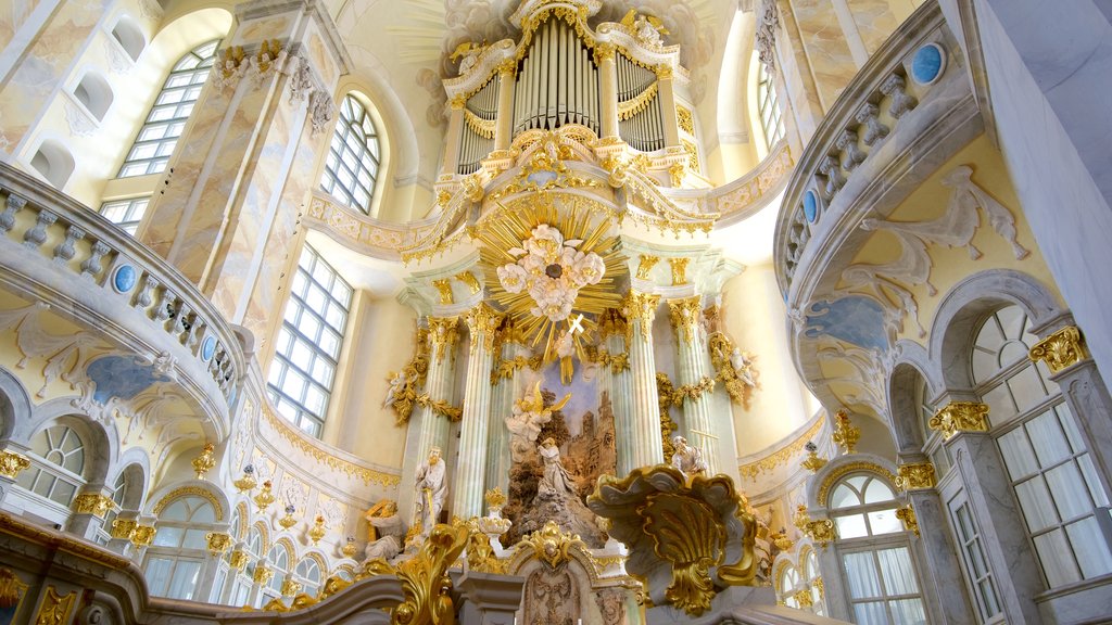 Church of Our Lady showing interior views and a church or cathedral