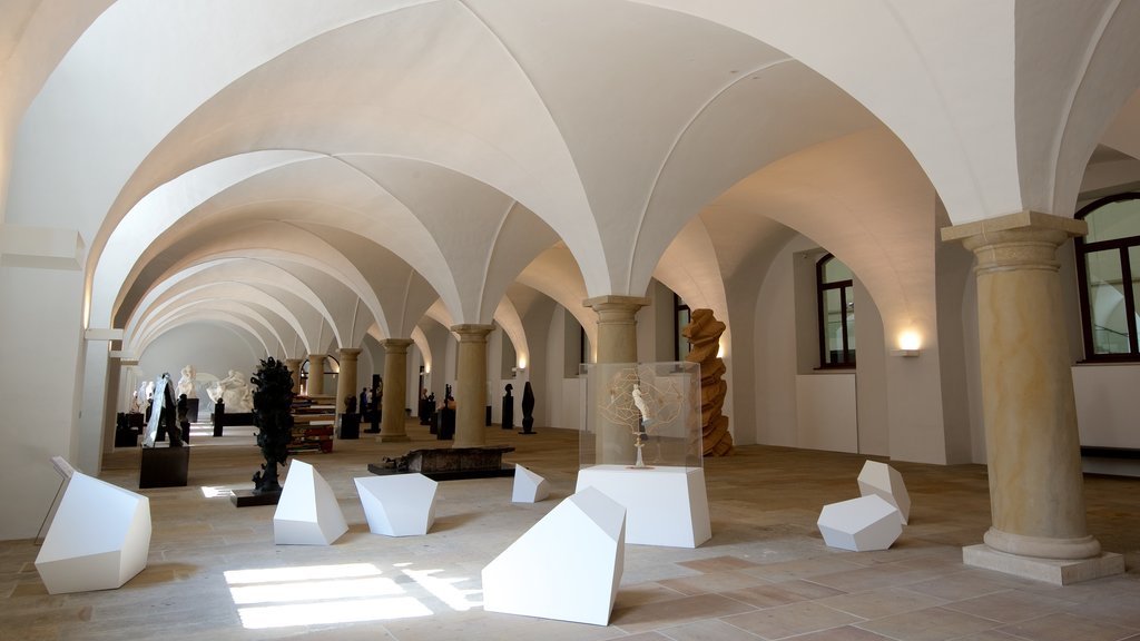 Albertinum featuring interior views and art