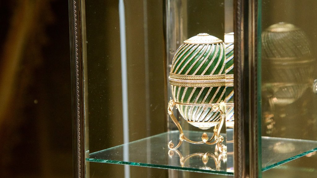 Museo Fabergé caratteristiche di oggetti d\'epoca e vista interna