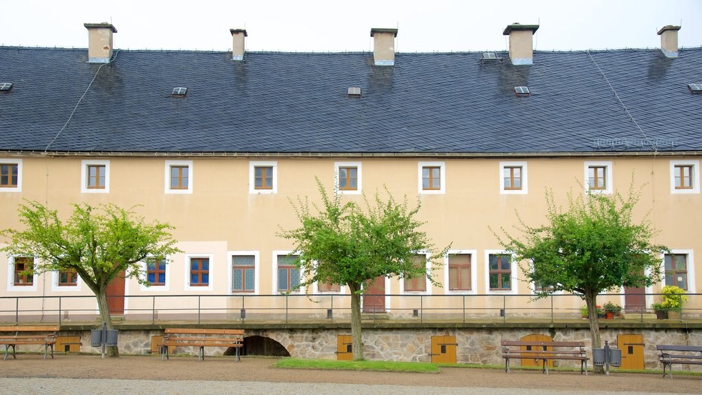 Koenigstein Fortress showing street scenes and a house