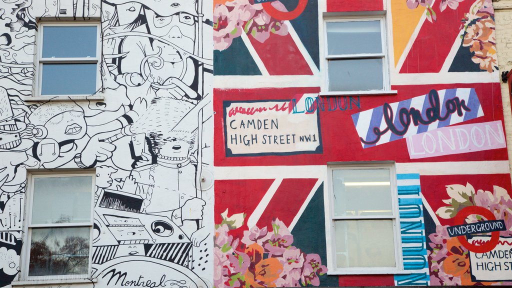 Camden High Street toont kunst in de open lucht