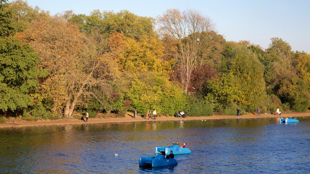 Hyde Park toont een tuin, een rivier of beek en watersport