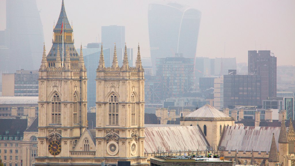 Westminster Abbey presenterar historisk arkitektur och chateau eller palats