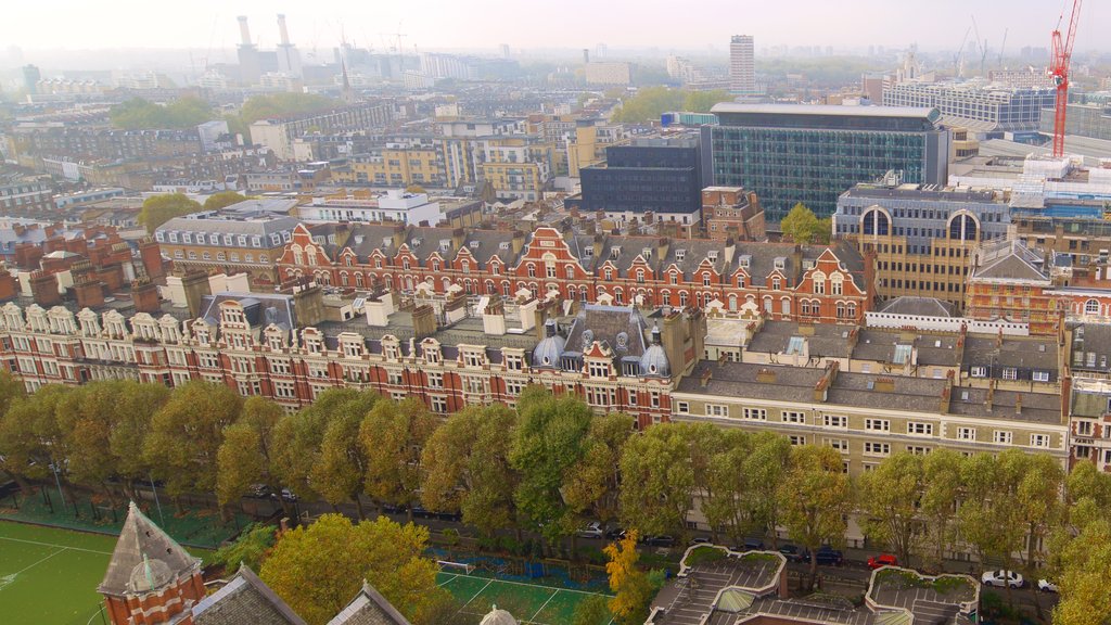 Westminster Cathedral showing a church or cathedral, heritage architecture and a city