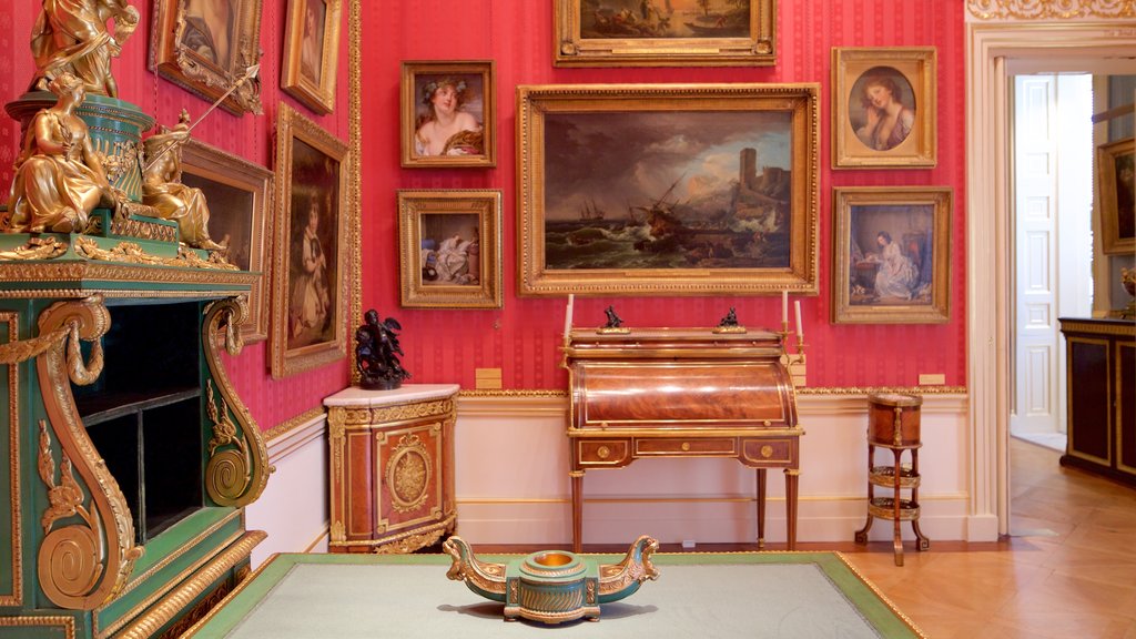 Wallace Collection showing interior views and art