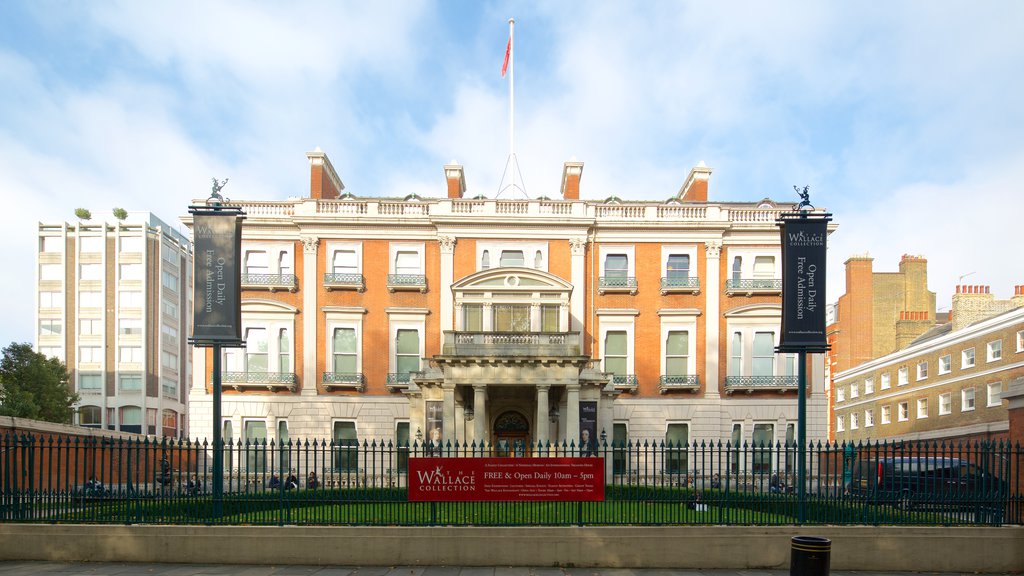 Wallace Collection showing signage and heritage elements