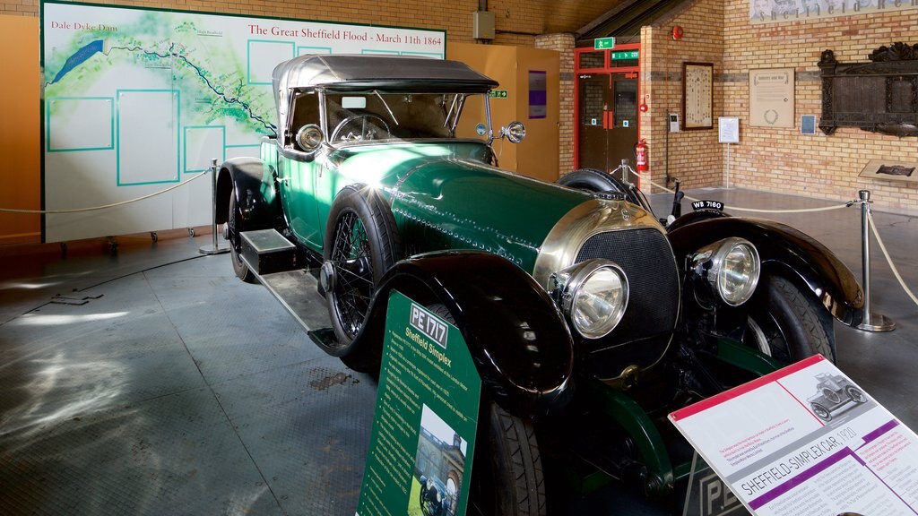 Kelham Island Museum og byder på skiltning og interiør