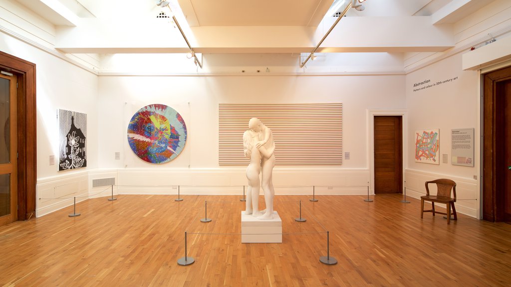 Graves Art Gallery which includes a statue or sculpture, art and interior views