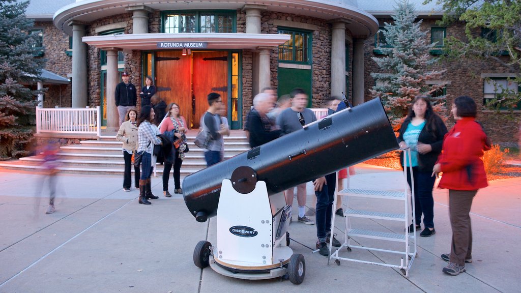 Lowell Observatory showing an observatory as well as a small group of people