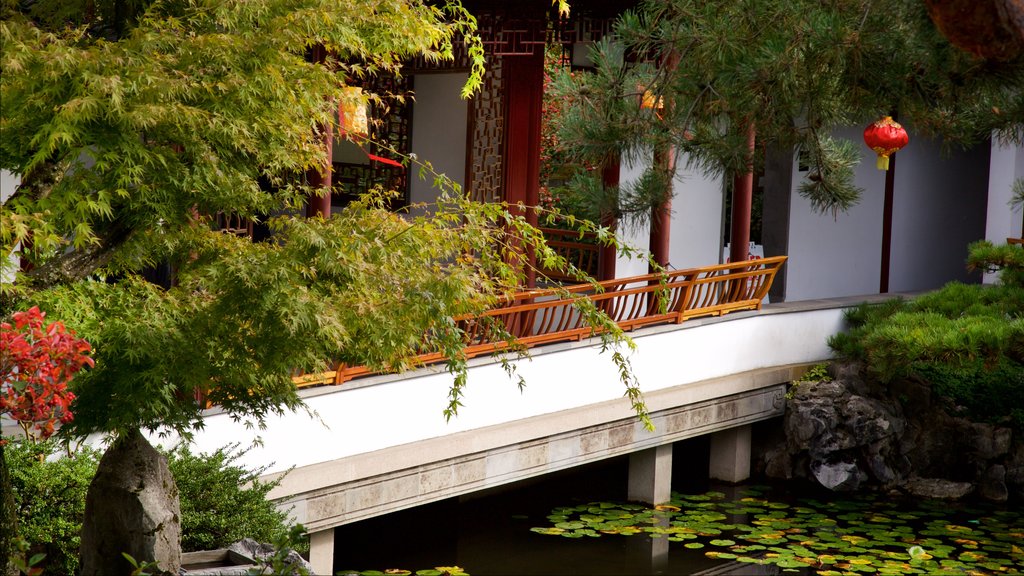 Dr. Sun Yat-Sen Classical Chinese Garden featuring a pond and a park