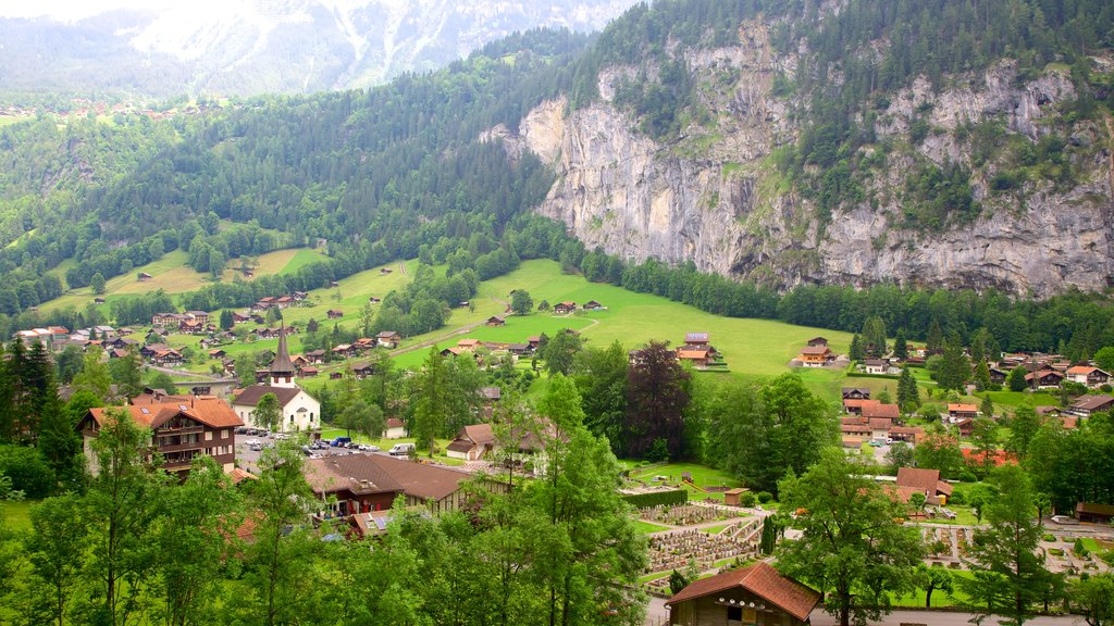 Lauterbrunnen que incluye vista panorámica y granja