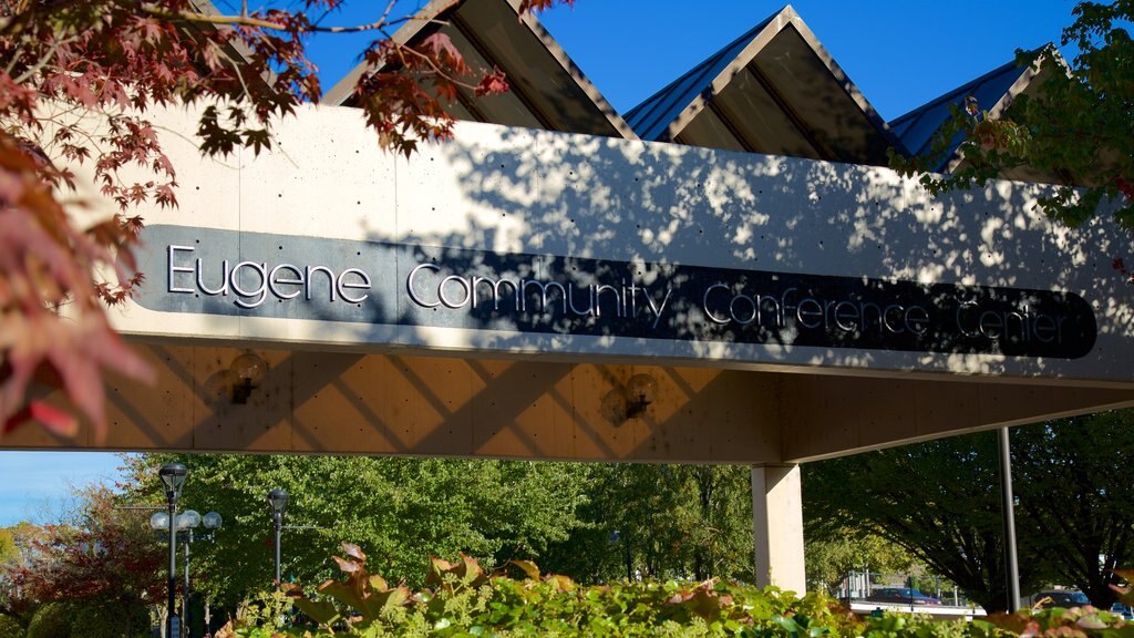 Hult Center for Performing Arts featuring signage