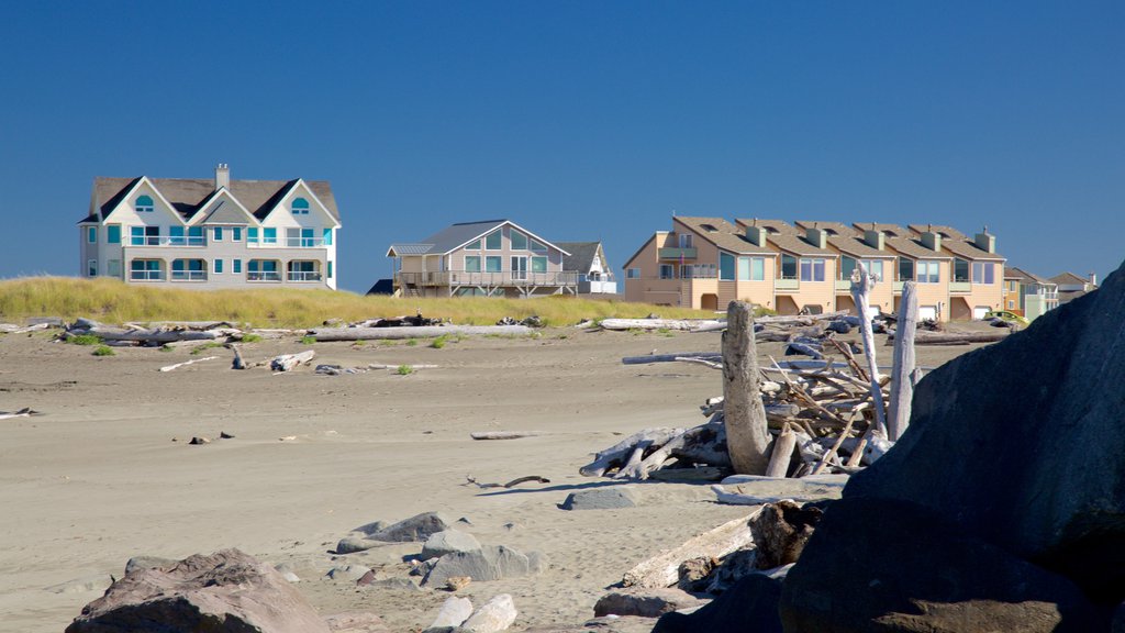 Ocean Shores showing a sandy beach