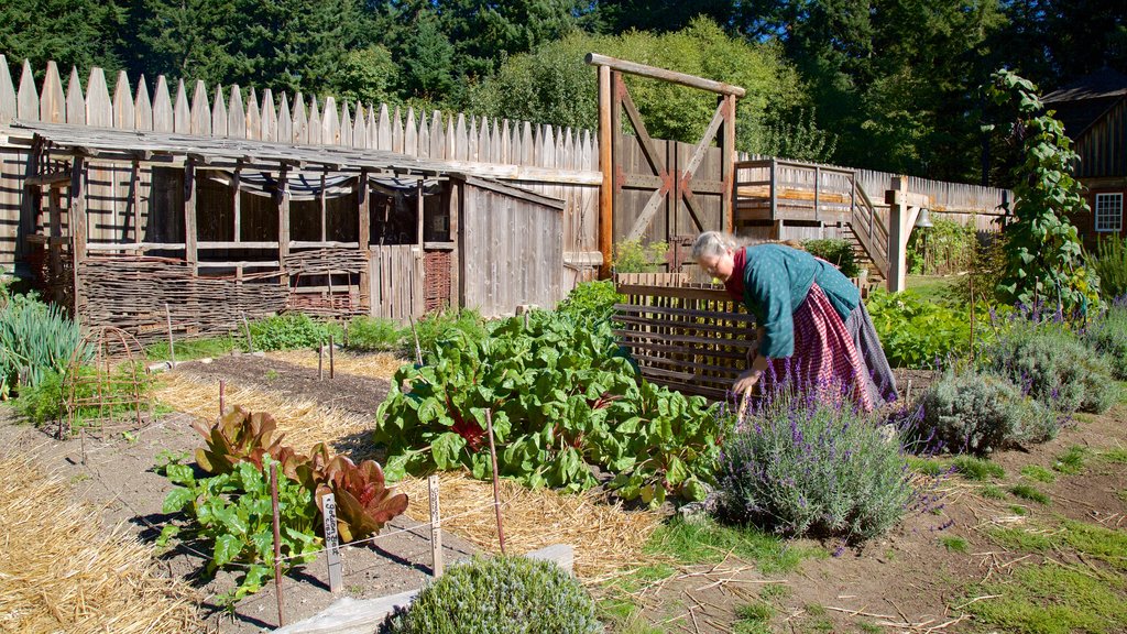 Fort Nisqually Living History Museum såvel som en kvinde