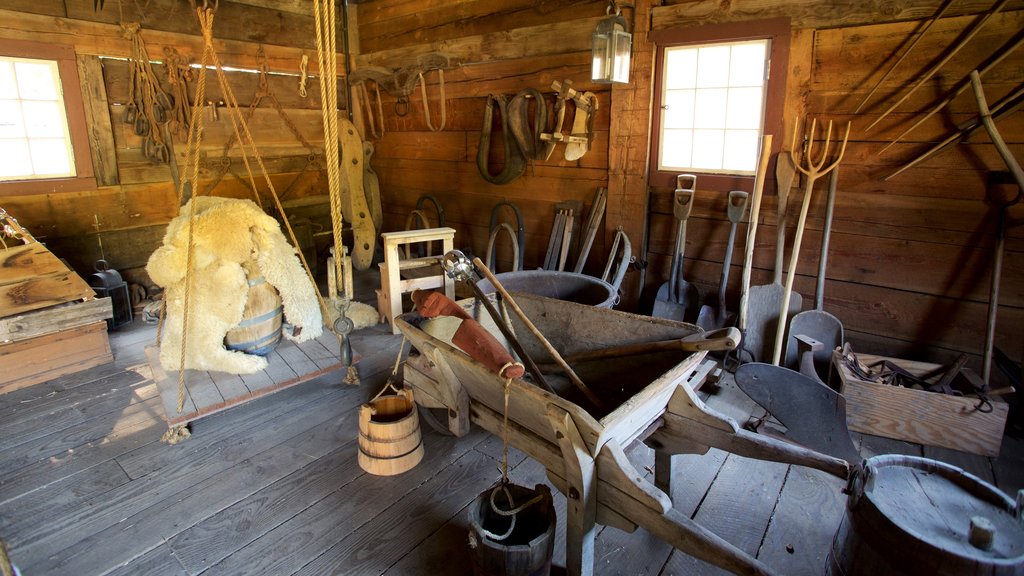 Fort Nisqually Living History Museum que incluye vista interna