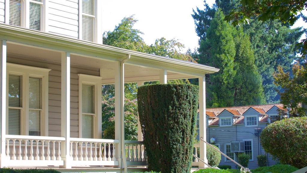 Officers Row featuring a house and a small town or village