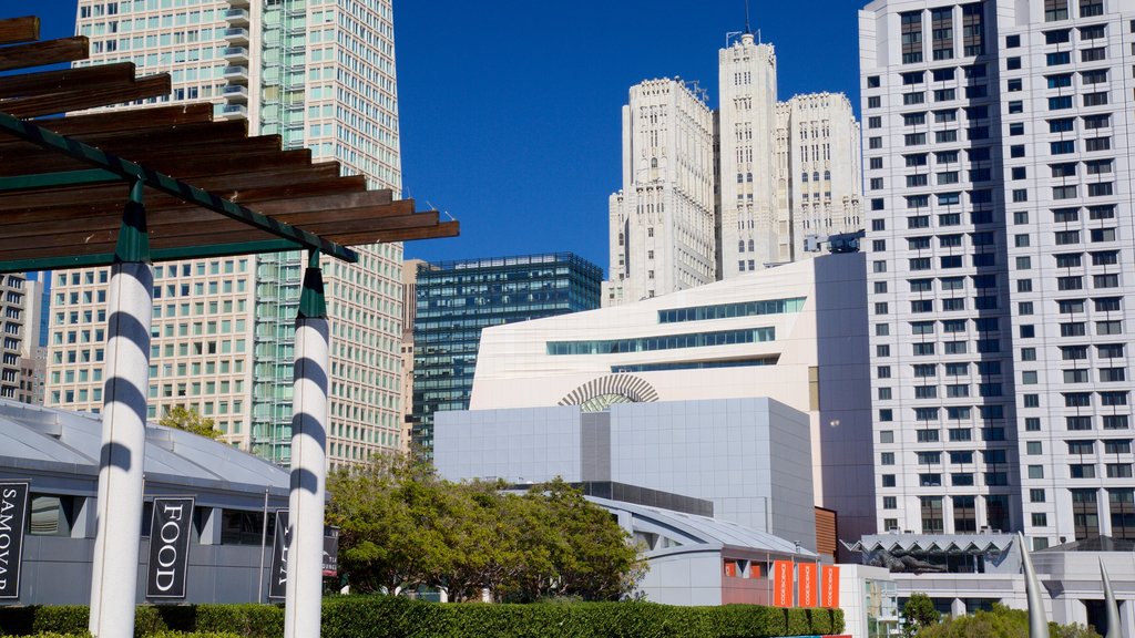 South of Market showing skyline, city views and a city