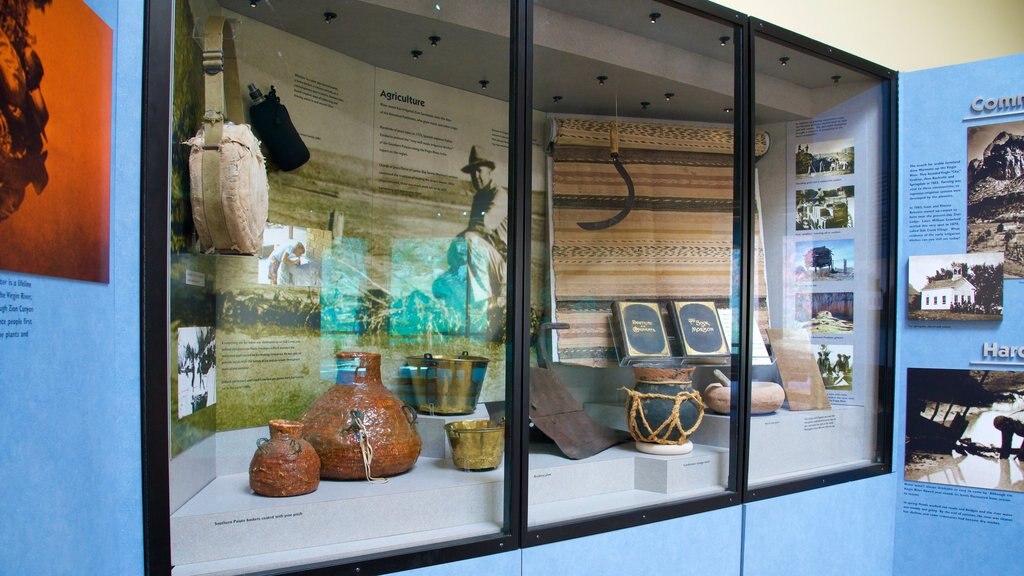 Zion Human History Museum which includes interior views