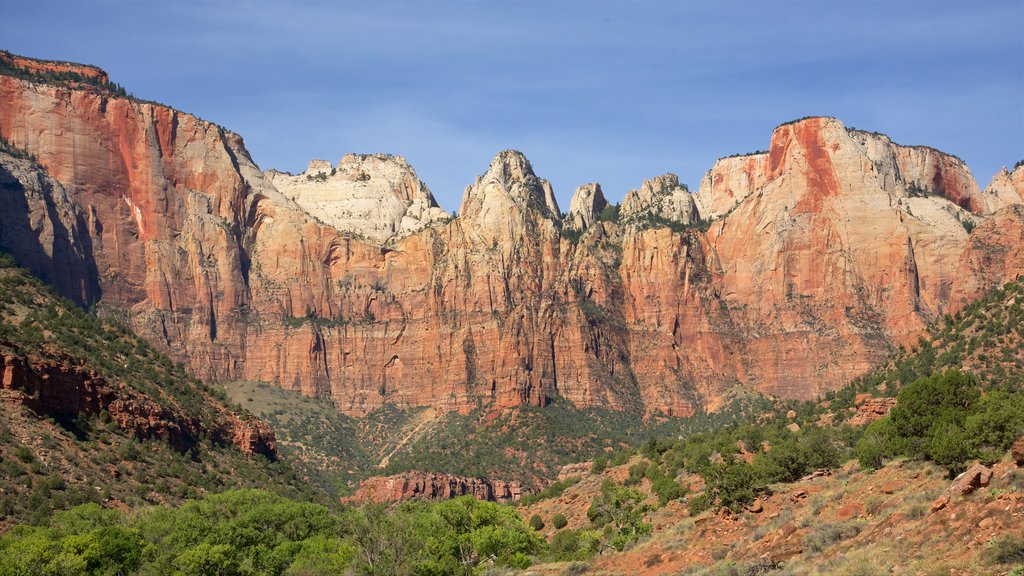 Zion Human History Museum showing mountains, tranquil scenes and landscape views