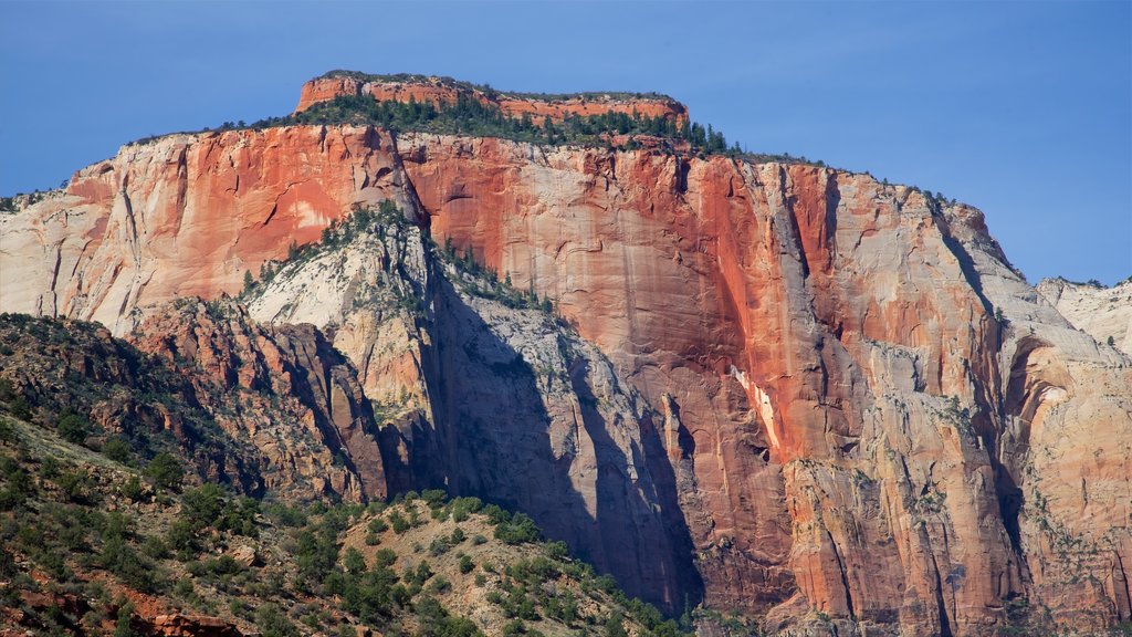 Museo de la historia humana de Zion mostrando escenas tranquilas, montañas y vistas de paisajes