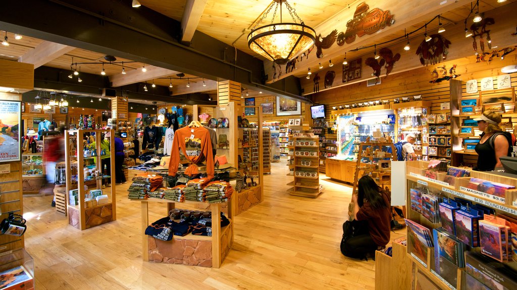 Zion National Park featuring shopping and interior views