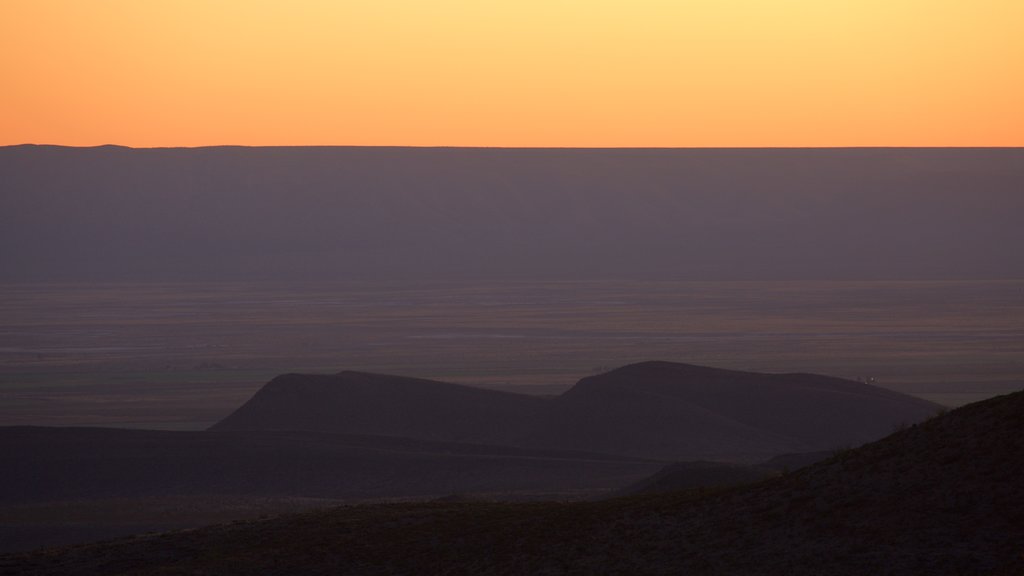 Salt Flat which includes a sunset