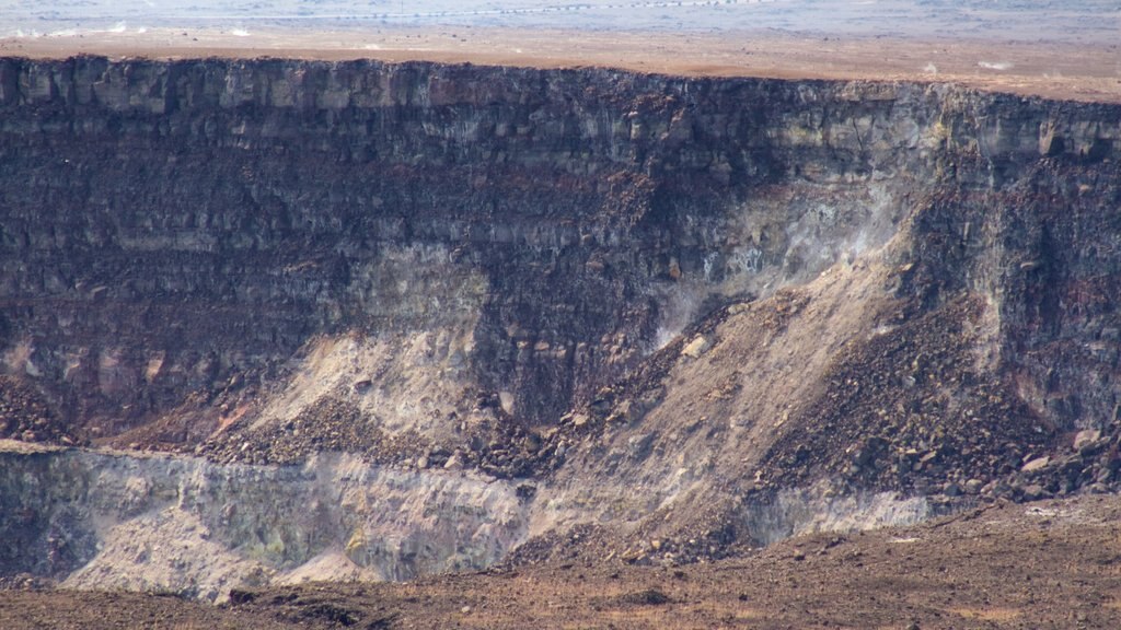 Hawaii Volcanoes National Park showing a gorge or canyon