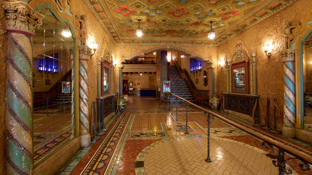 Tampa Theater featuring theatre scenes and heritage architecture