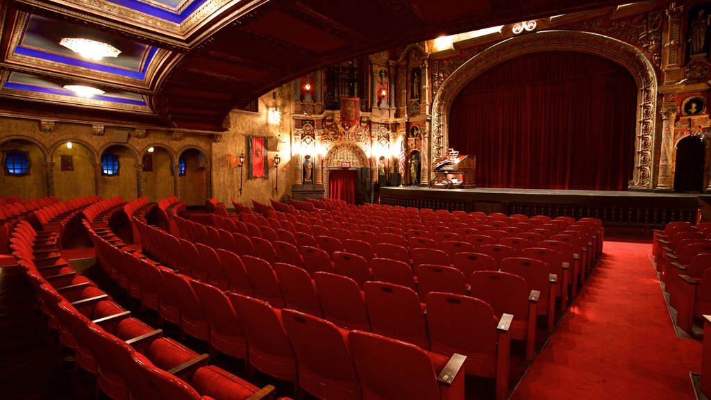 Tampa Theater which includes heritage architecture and theatre scenes