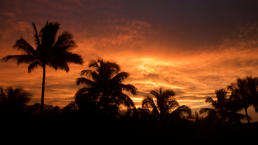 Princeville ofreciendo un atardecer