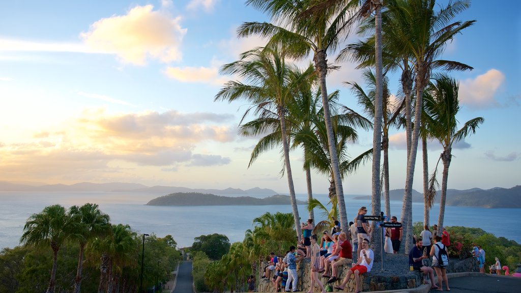 Hamilton Island showing general coastal views as well as a small group of people