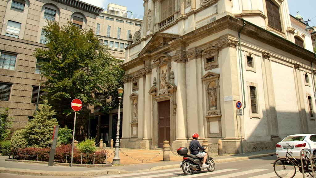 Chiesa di San Giuseppe showing heritage architecture, a church or cathedral and motorbike riding