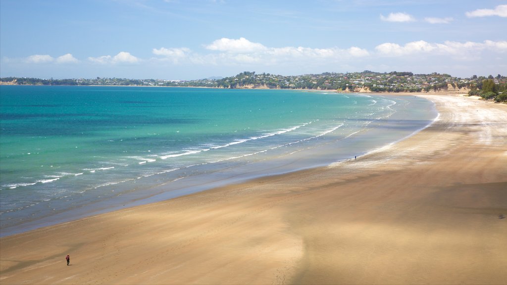 Orewa featuring a beach and a bay or harbour