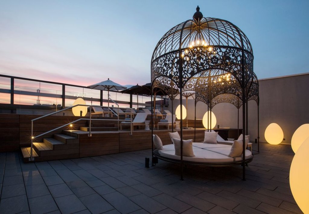 rooftop terrace of hotel kameha grand zurich, autograph collection