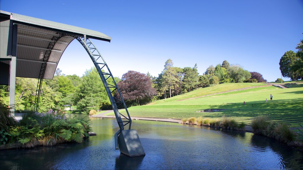 Bowl of Brooklands showing a pond and a park