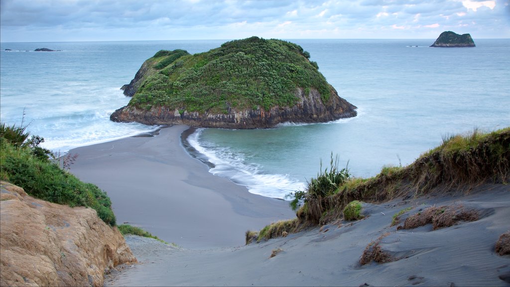 Sugar Loaf Marine Reserve ofreciendo vista a una isla y una bahía o un puerto