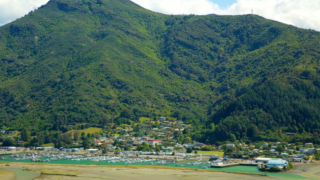 Marlborough which includes forest scenes, a bay or harbour and boating