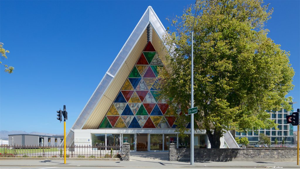 Cardboard Cathedral featuring a church or cathedral